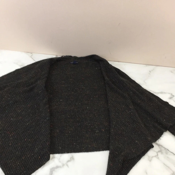 3/$20 American Eagle Gray Red Knit Open Front‎ Cardigan Sweater Womens Medium - Picture 15 of 16